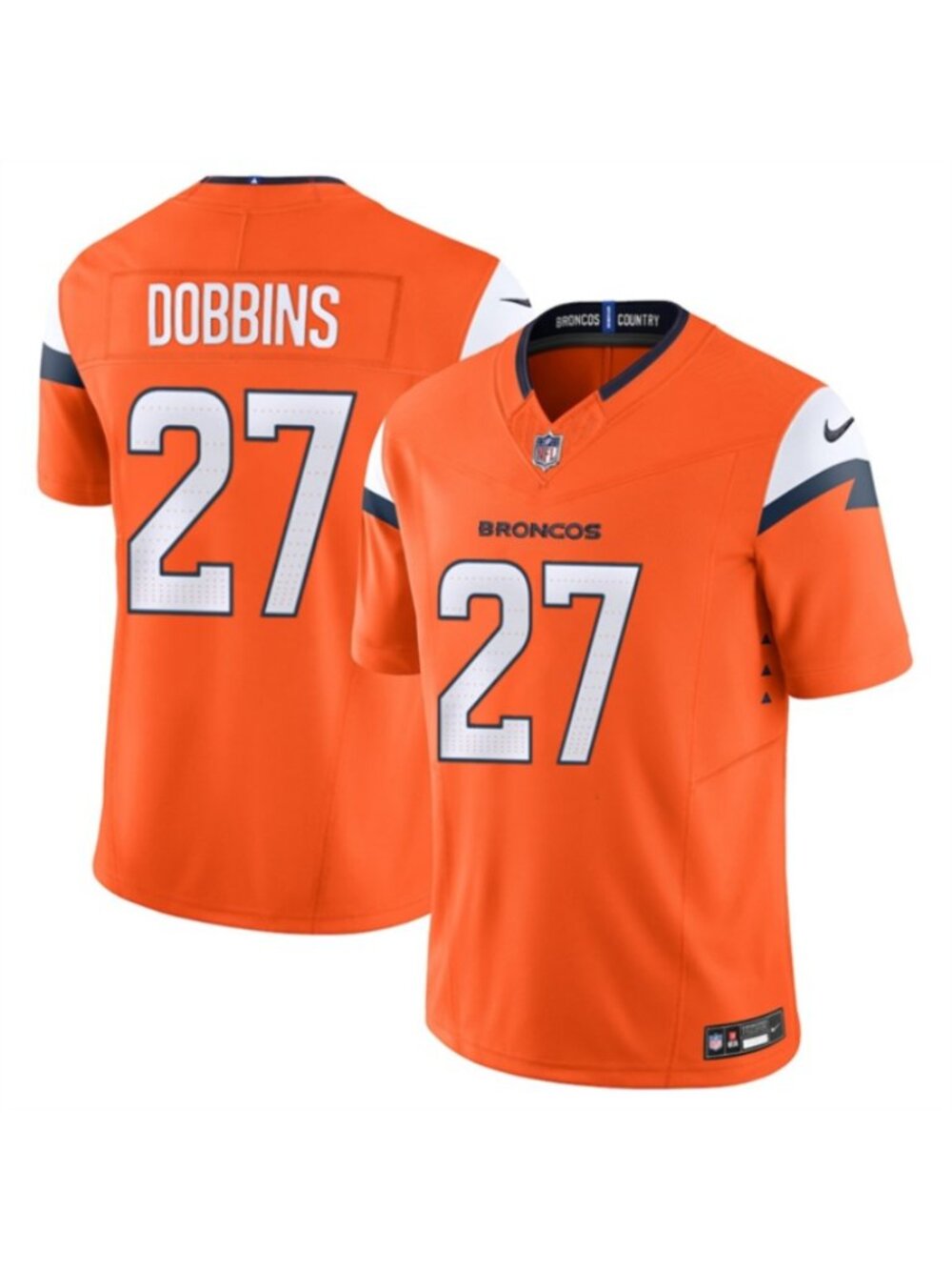 Adult Mens J.K. Dobbins Orange Vapor Stitched Jersey